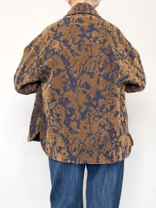 Giacca devorè effetto damascato