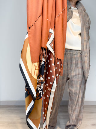 Sciarpa con doppio foulard