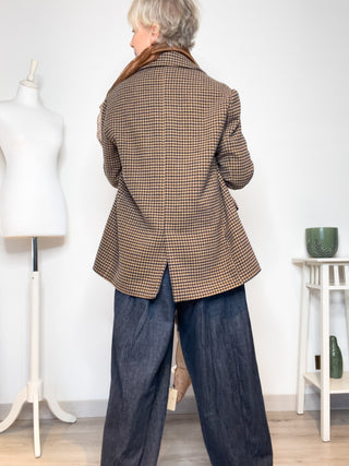 Blazer over pied de poule