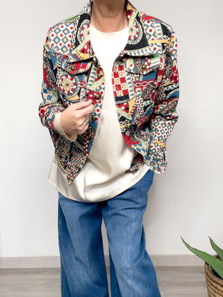 Giubbotto stampato tapestry