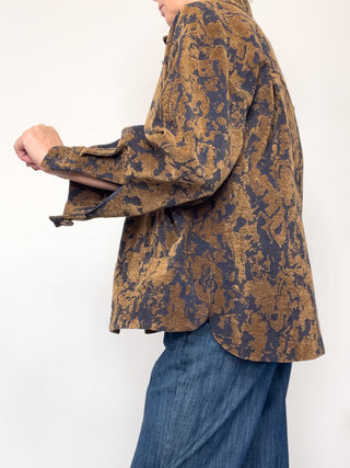 Giacca devorè effetto damascato