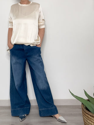 Jeans flare stone washed