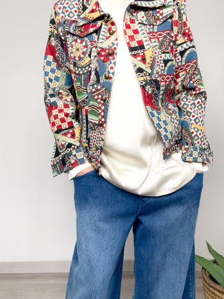 Giubbotto stampato tapestry