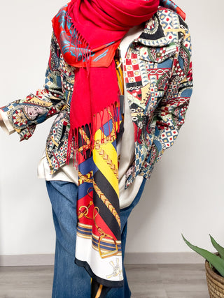 Giubbotto stampato tapestry