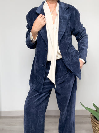 Giacca in velluto blu