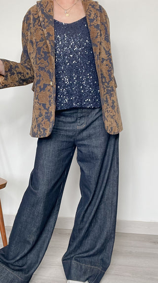 Blazer devorè effetto damascato