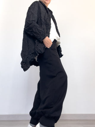 Giacca stropicciata effetto taffetà