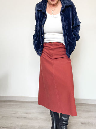 Giacca in ciniglia blu notte