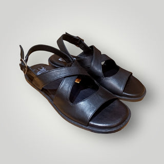Sandalo slingback con incrocio