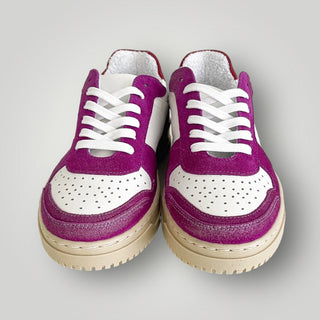 Sneaker nappa DUBAI viola - rosso - La scarpolina scalza