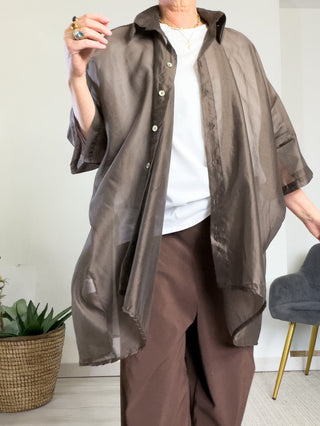 Camicia in lyocell e pantalone in bengalina