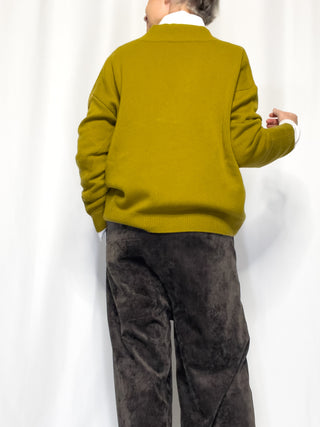 Maglia scollo a V in lana