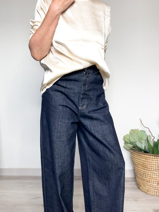 T-shirt in raso di viscosa – manica lunga