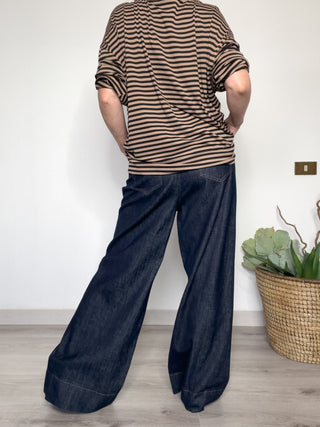 Pantalone palazzo in denim