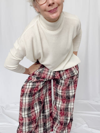 Pantalone scozzese morbido in fustagno