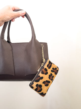 Portachiavi cavallino con stampa animalier