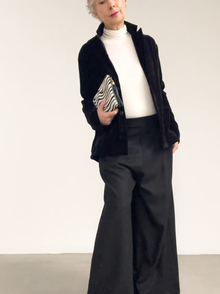 Pantalone palazzo in lana