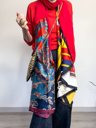 Sciarpa con doppio foulard
