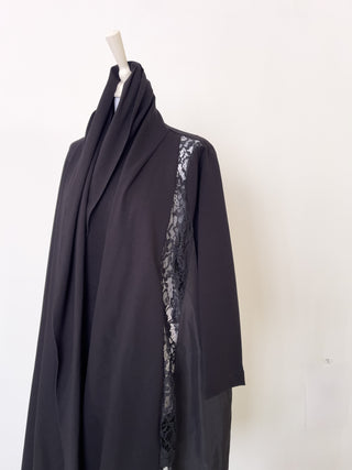 Spolverino in punto Milano con inserti in pizzo