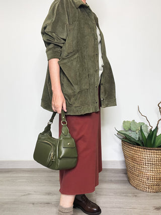 Giacca-camicia in velluto a coste