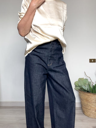 Pantalone palazzo in denim
