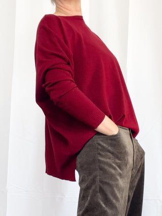 Maglia girocollo boxy