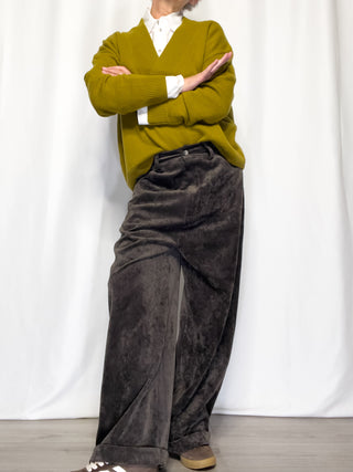 Pantalone in velluto a coste sottili