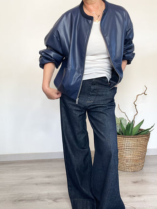 Bomber in ecopelle