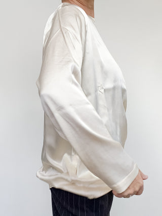 T-shirt in raso di viscosa – manica lunga