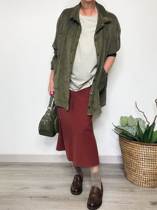 Giacca-camicia in velluto a coste