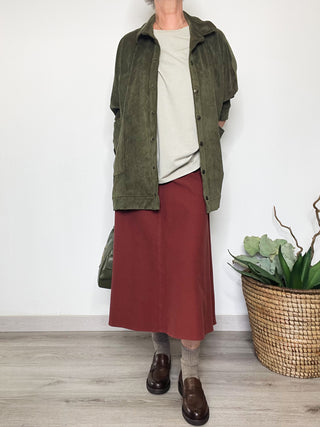 Giacca-camicia in velluto a coste