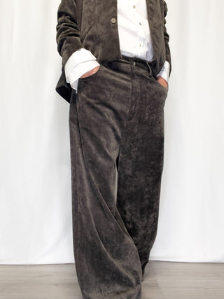 Pantalone in velluto a coste sottili