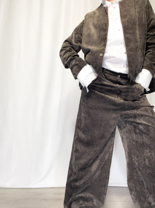 Pantalone in velluto a coste sottili