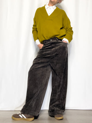 Pantalone in velluto a coste sottili