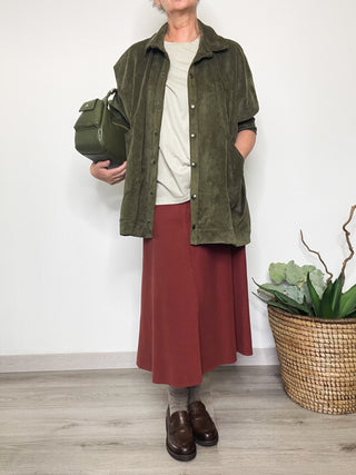 Giacca-camicia in velluto a coste