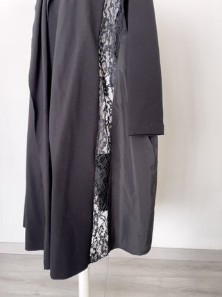 Spolverino in punto Milano con inserti in pizzo