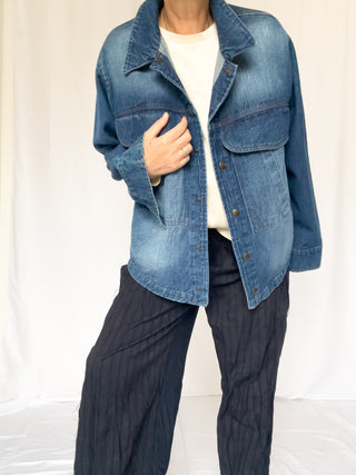 Giubbotto in denim stonewashed