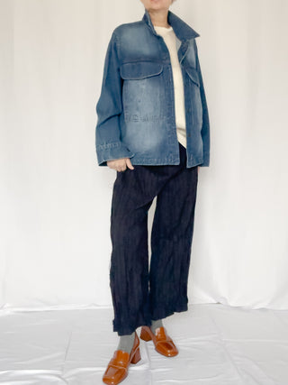 Giubbotto in denim stonewashed