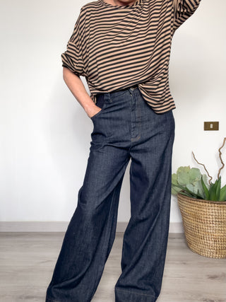 Pantalone palazzo in denim