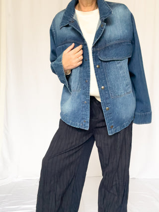 Giubbotto in denim stonewashed