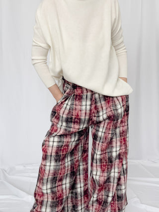 Pantalone scozzese morbido in fustagno