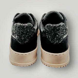 Sneaker nappa DUBAI glitter nero