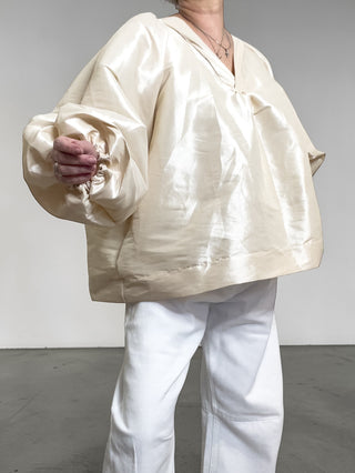 Blusa mano taffetà maniche lunghe