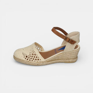 Espadrillas crochet con zeppa MALENA