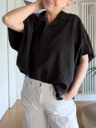 Blusa Nizza in lyocell e lino