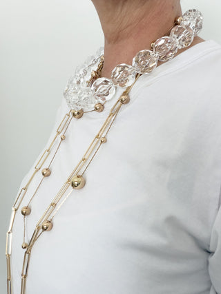 Collana in resina effetto cristallo
