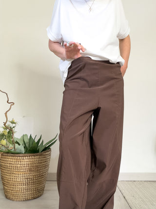 Pantalone wide leg in bengalina