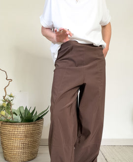 Pantalone wide leg in bengalina