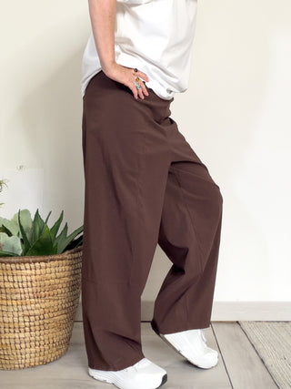 Pantalone wide leg in bengalina