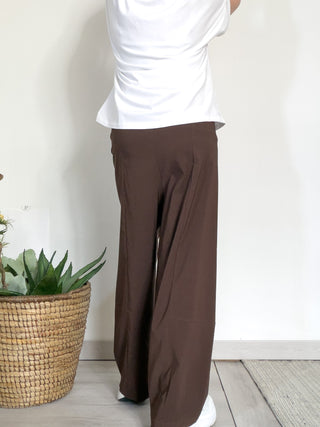 Pantalone wide leg in bengalina